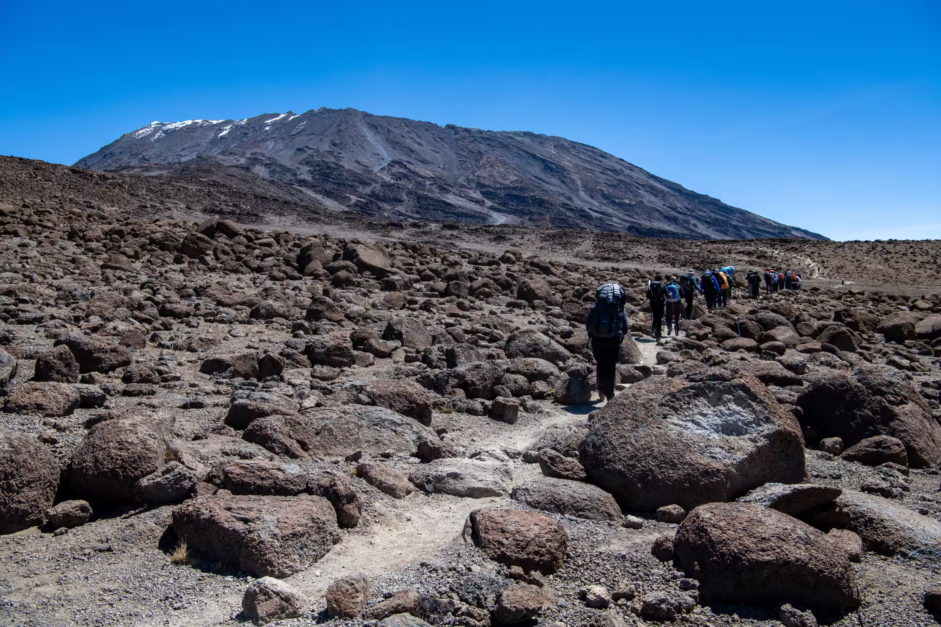 Le champ de blocs, vers Kibo